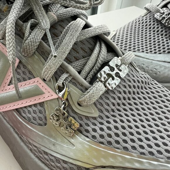 GANNI x New Balance Silver and Pink FFT Trainers - Picture 4 of 9